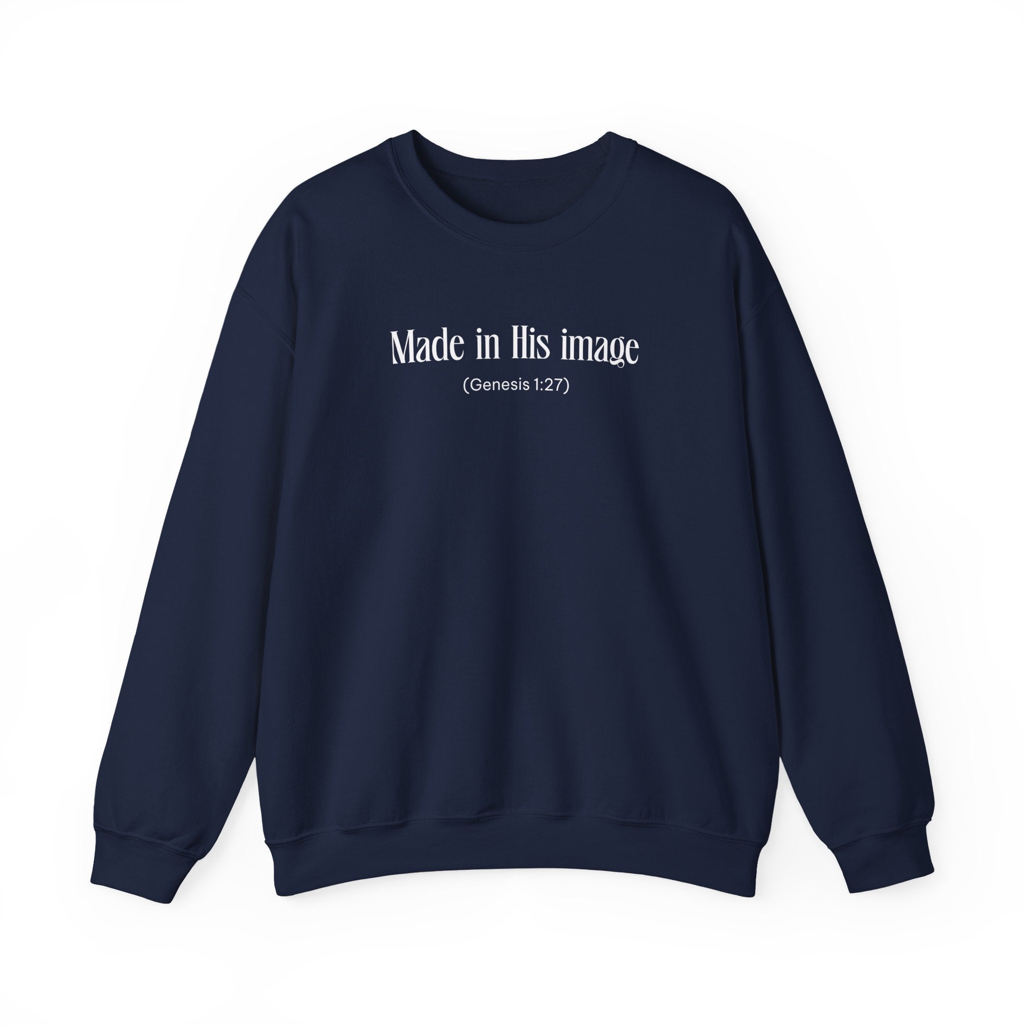 Made in his image Sweatshirt | Inspirational Crewneck, Gift for Fitness Lovers, Motivational Apparel, Unisex Sweatshirt, Cozy Fitness Wear