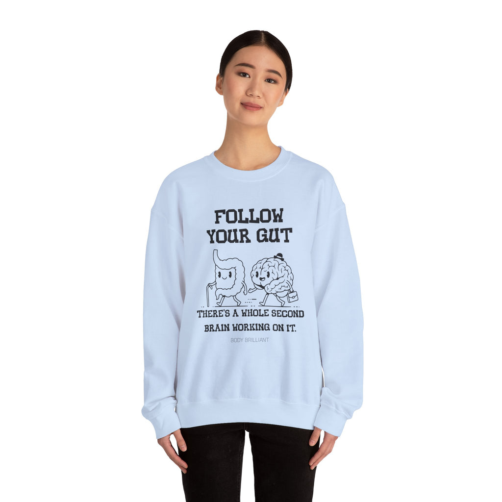 Follow your gut Sweatshirt | Inspirational Crewneck, Gift for Fitness Lovers, Motivational Apparel, Unisex Sweatshirt, Cozy Fitness Wear
