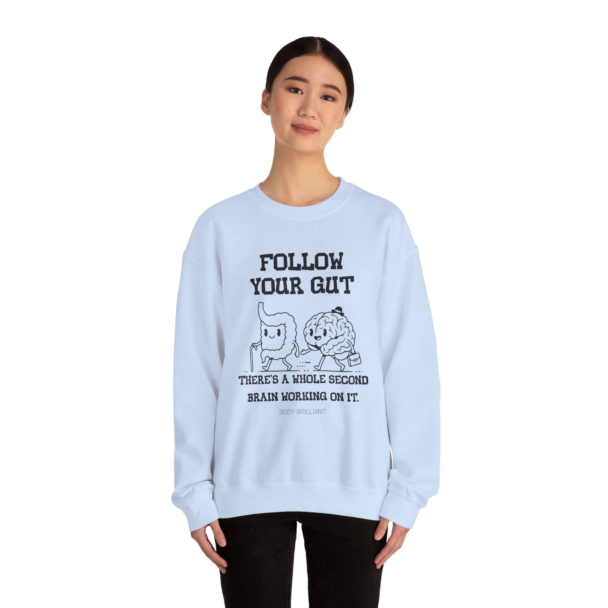 Follow your gut Sweatshirt | Inspirational Crewneck, Gift for Fitness Lovers, Motivational Apparel, Unisex Sweatshirt, Cozy Fitness Wear
