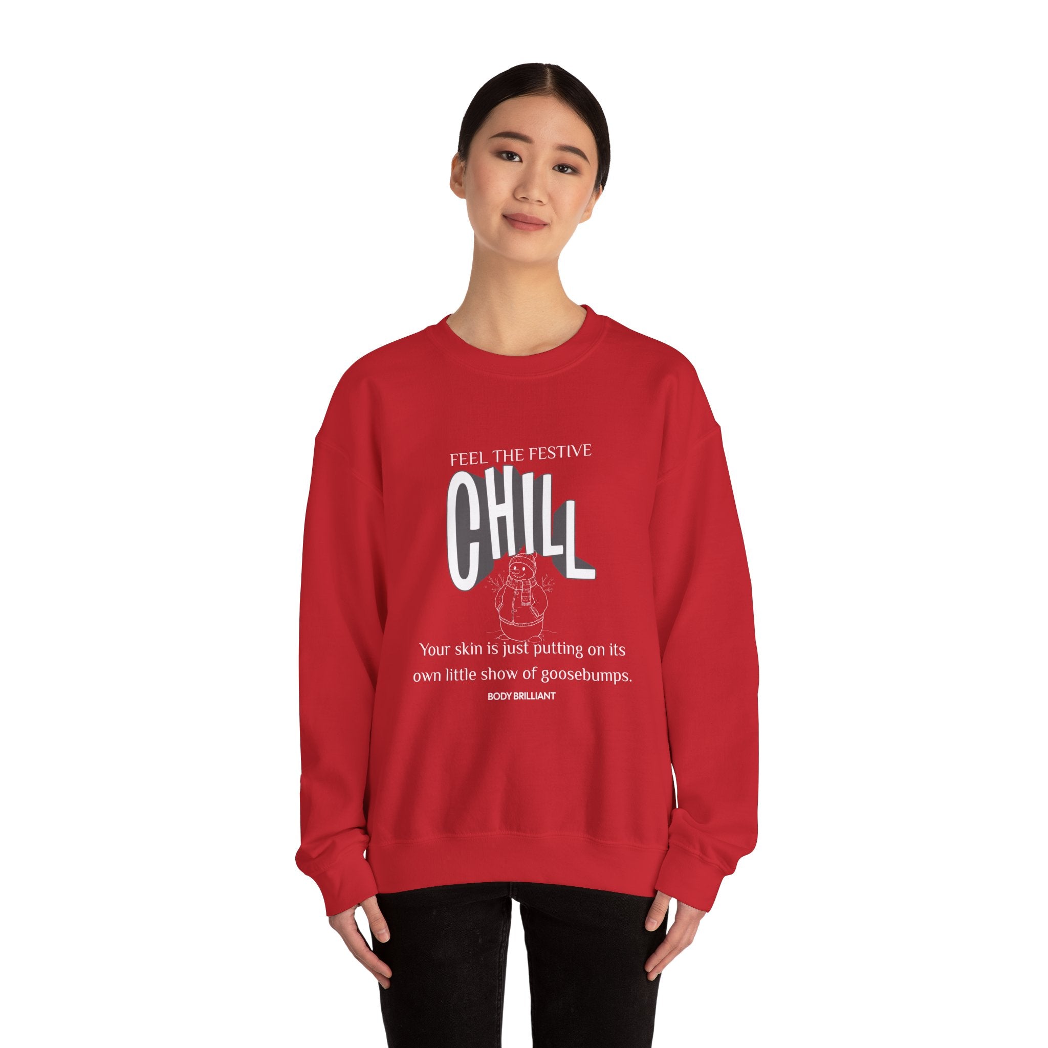 Feel the festive chill Sweatshirt | Inspirational Crewneck, Gift for Fitness Lovers, Motivational Apparel, Unisex Sweatshirt, Cozy Fitness Wear
