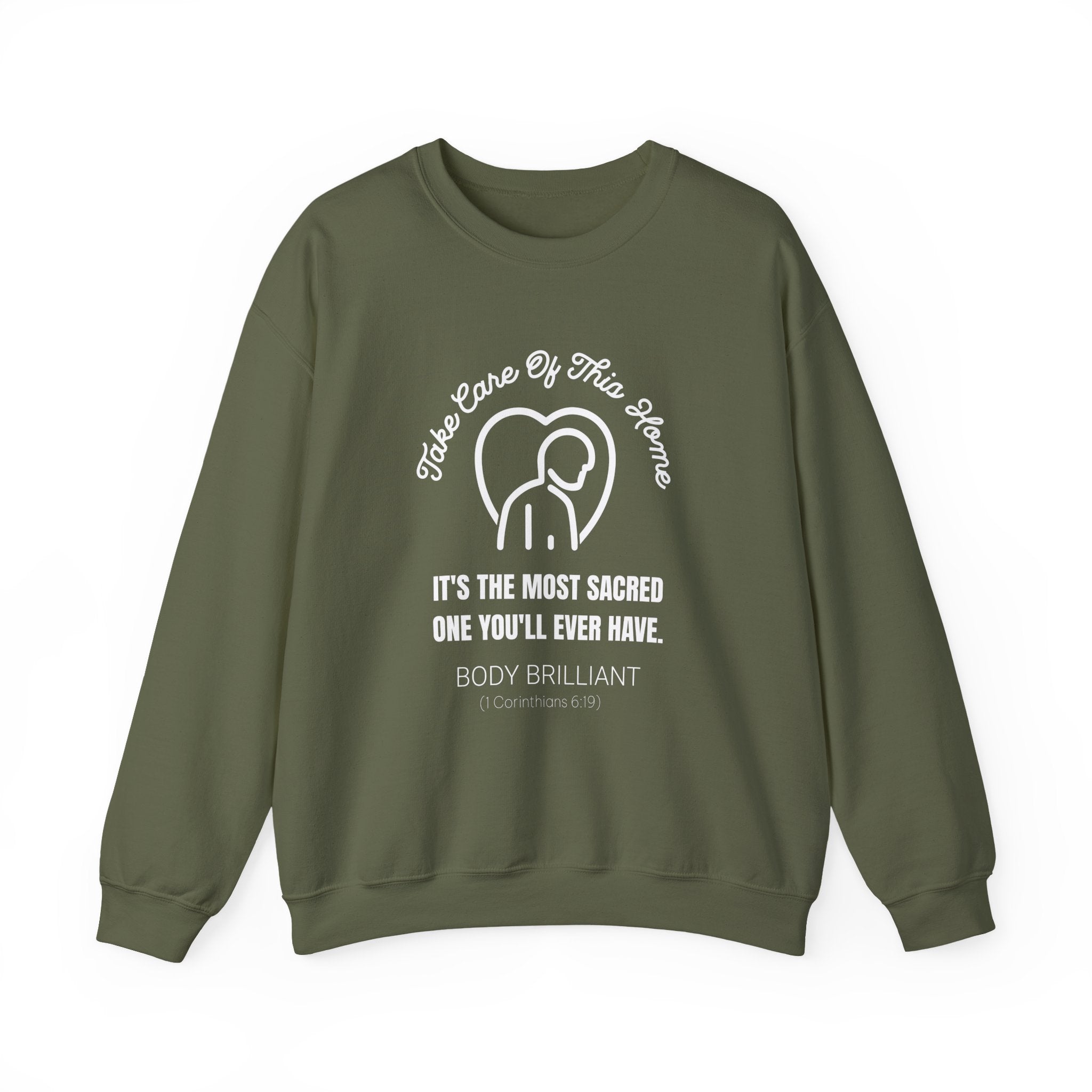 Take care of this home Sweatshirt | Inspirational Crewneck, Gift for Fitness Lovers, Motivational Apparel, Unisex Sweatshirt, Cozy Fitness Wear