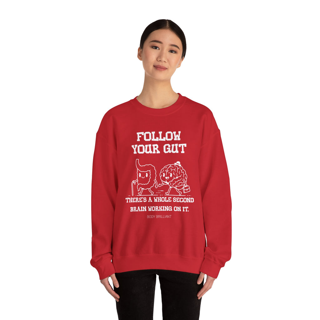 Follow your gut Sweatshirt | Inspirational Crewneck, Gift for Fitness Lovers, Motivational Apparel, Unisex Sweatshirt, Cozy Fitness Wear