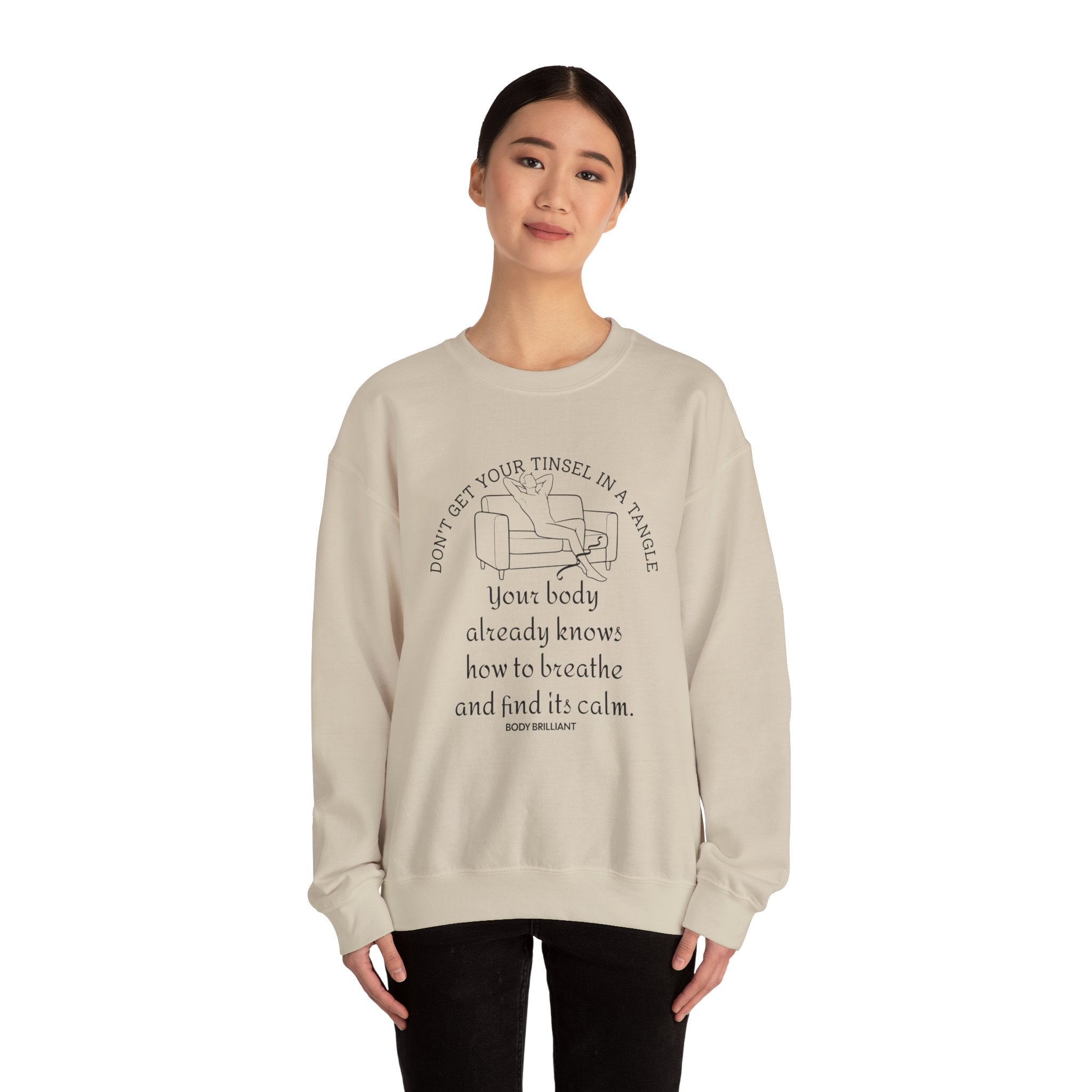 Don't get your tinsel in a tangle Sweatshirt | Inspirational Crewneck, Gift for Fitness Lovers, Motivational Apparel, Unisex Sweatshirt, Cozy Fitness Wear
