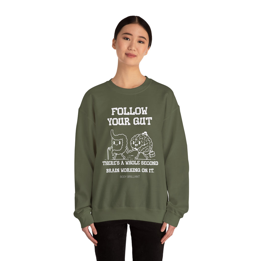 Follow your gut Sweatshirt | Inspirational Crewneck, Gift for Fitness Lovers, Motivational Apparel, Unisex Sweatshirt, Cozy Fitness Wear