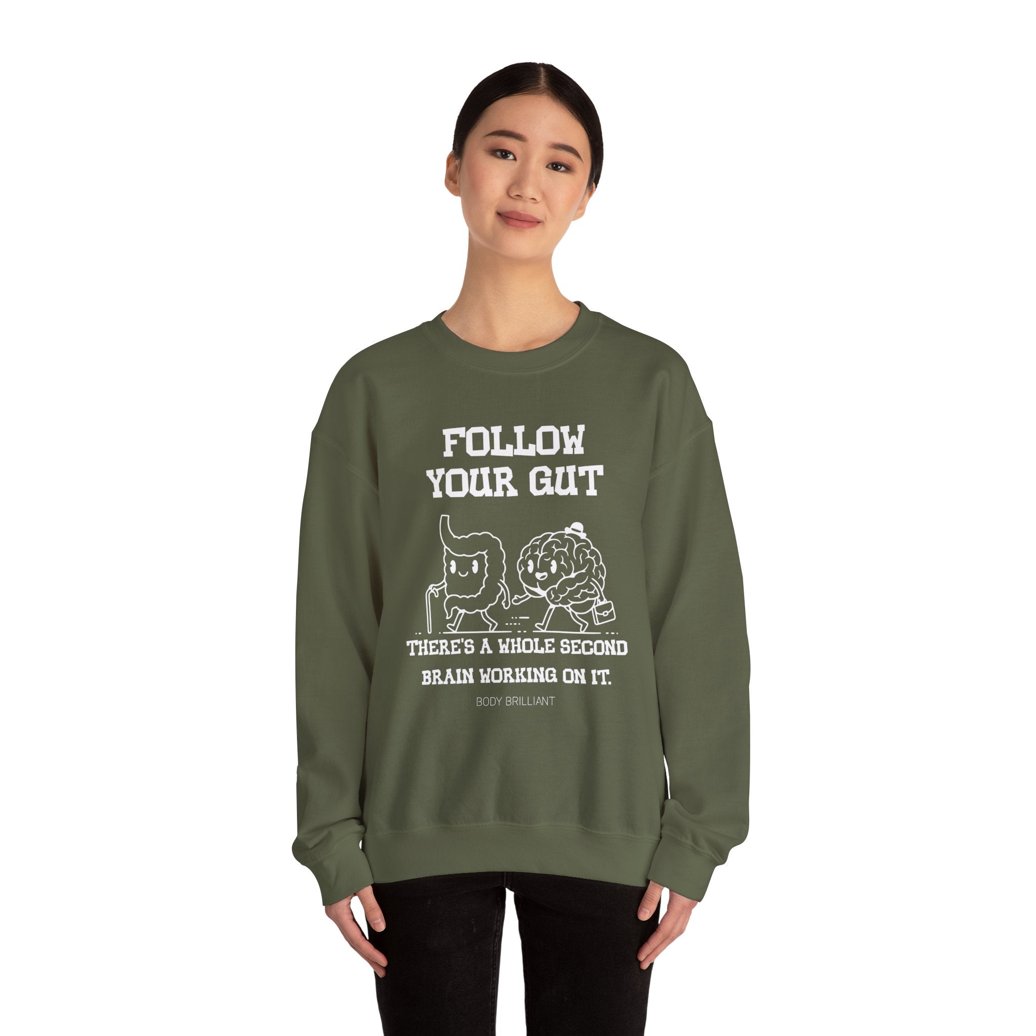 Follow your gut Sweatshirt | Inspirational Crewneck, Gift for Fitness Lovers, Motivational Apparel, Unisex Sweatshirt, Cozy Fitness Wear