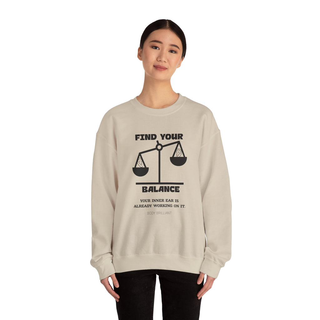 Find your balance Sweatshirt | Inspirational Crewneck, Gift for Fitness Lovers, Motivational Apparel, Unisex Sweatshirt, Cozy Fitness Wear
