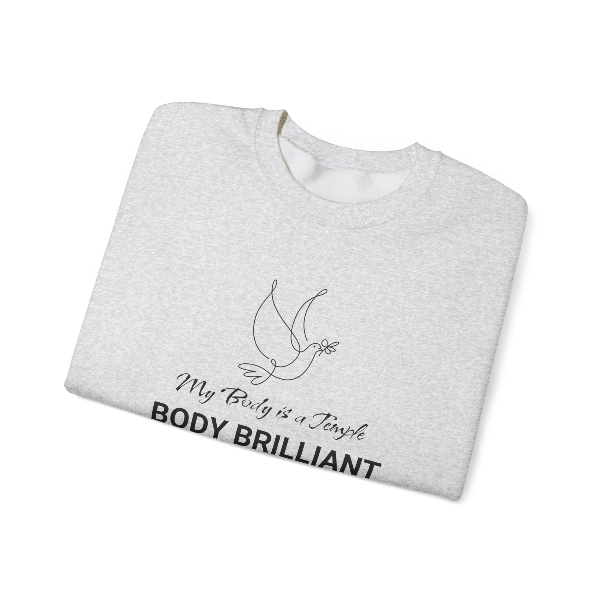 My Body is a Temple Sweatshirt | Inspirational Crewneck, Gift for Fitness Lovers, Motivational Apparel, Unisex Sweatshirt, Cozy Fitness Wear