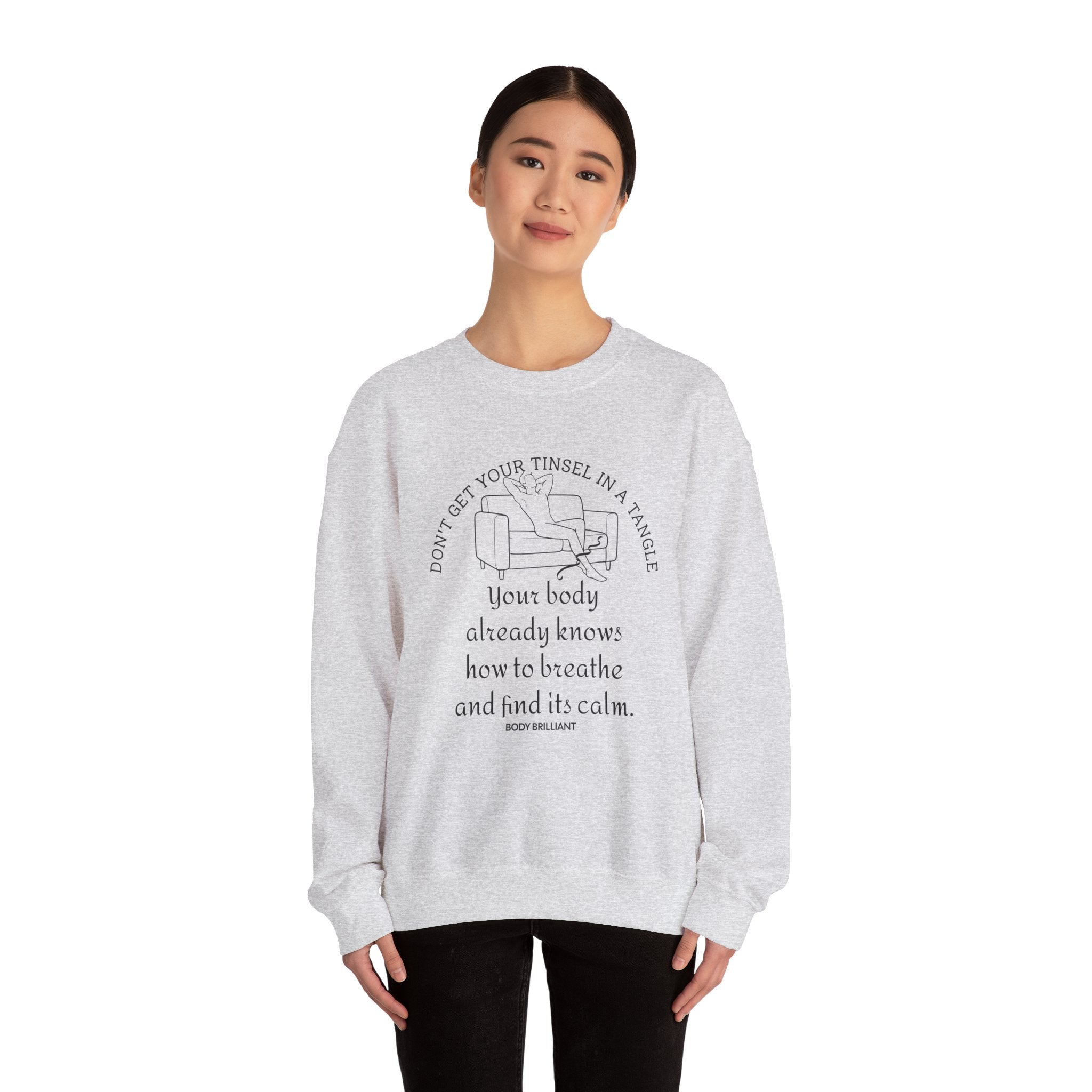 Don't get your tinsel in a tangle Sweatshirt | Inspirational Crewneck, Gift for Fitness Lovers, Motivational Apparel, Unisex Sweatshirt, Cozy Fitness Wear