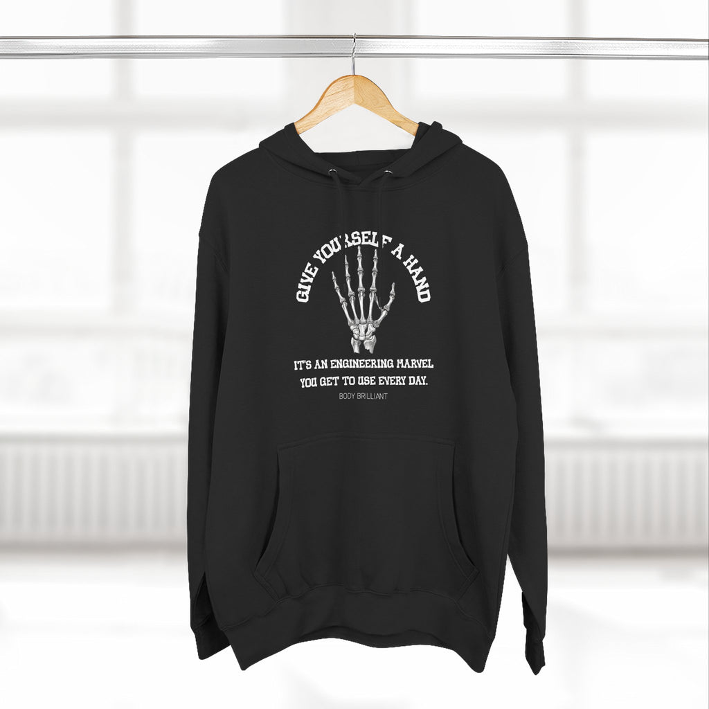 Give yourself a hand Hoodie, Unisex Sweatshirt, Casual Wear, Gift for Her, Fall Fashion, Holiday Gift