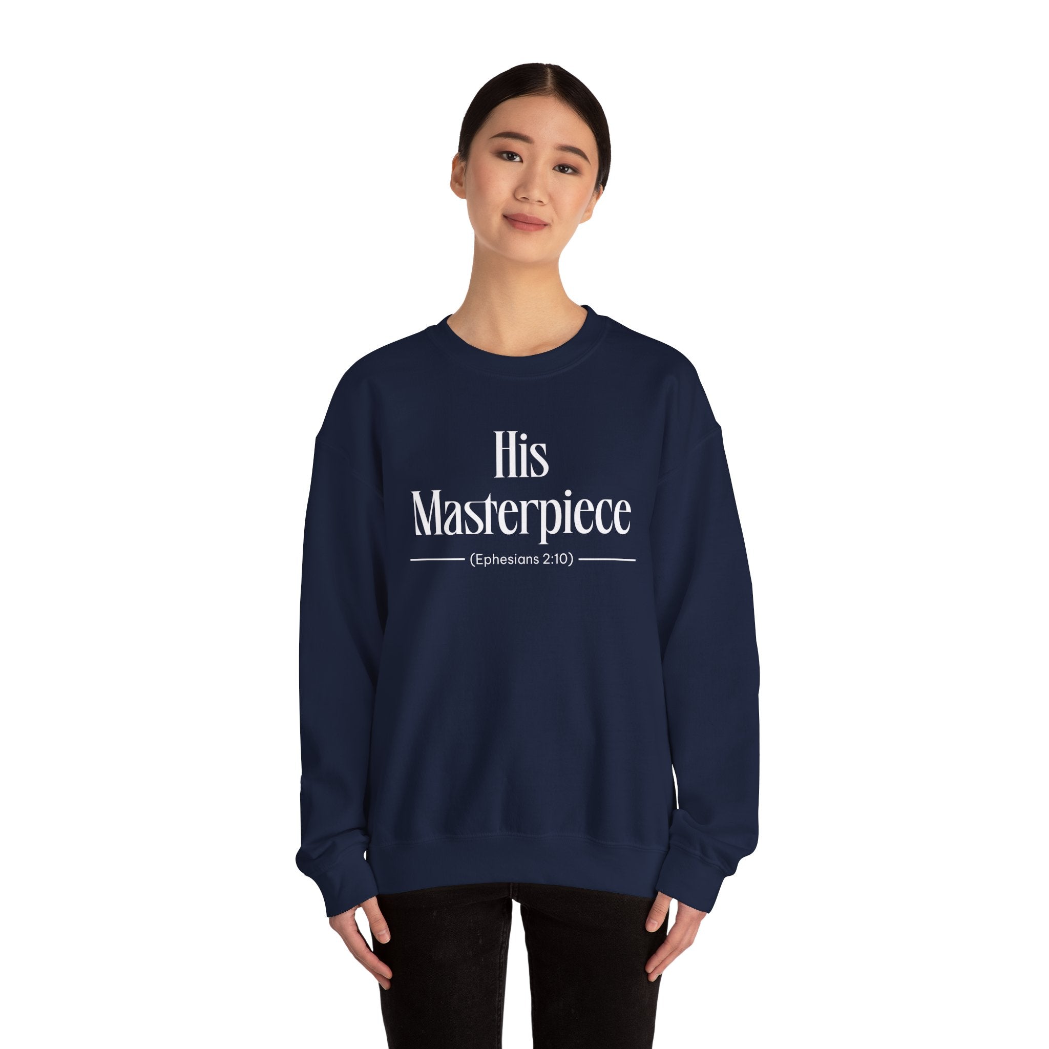 His Masterpiece Sweatshirt | Inspirational Crewneck, Gift for Fitness Lovers, Motivational Apparel, Unisex Sweatshirt, Cozy Fitness Wear