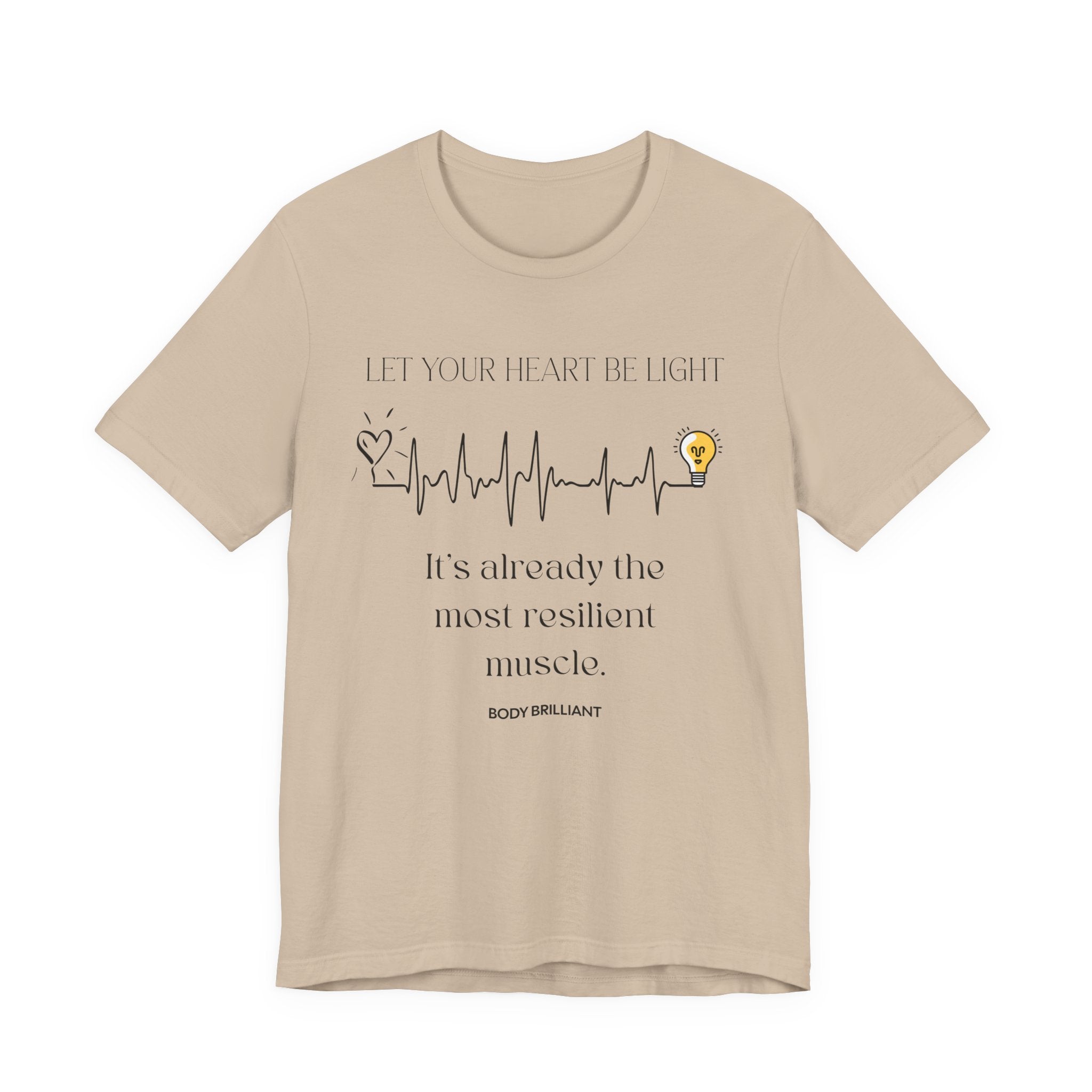 Let your heart be light Inspirational Tee, Unisex Jersey Shirt, Motivational Gift, Spiritual Apparel, Perfect for Everyday Wear