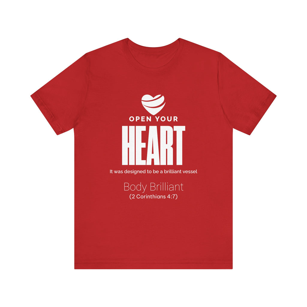 Open Your Heart Inspirational Tee, Unisex Jersey Shirt, Motivational Gift, Spiritual Apparel, Perfect for Everyday Wear