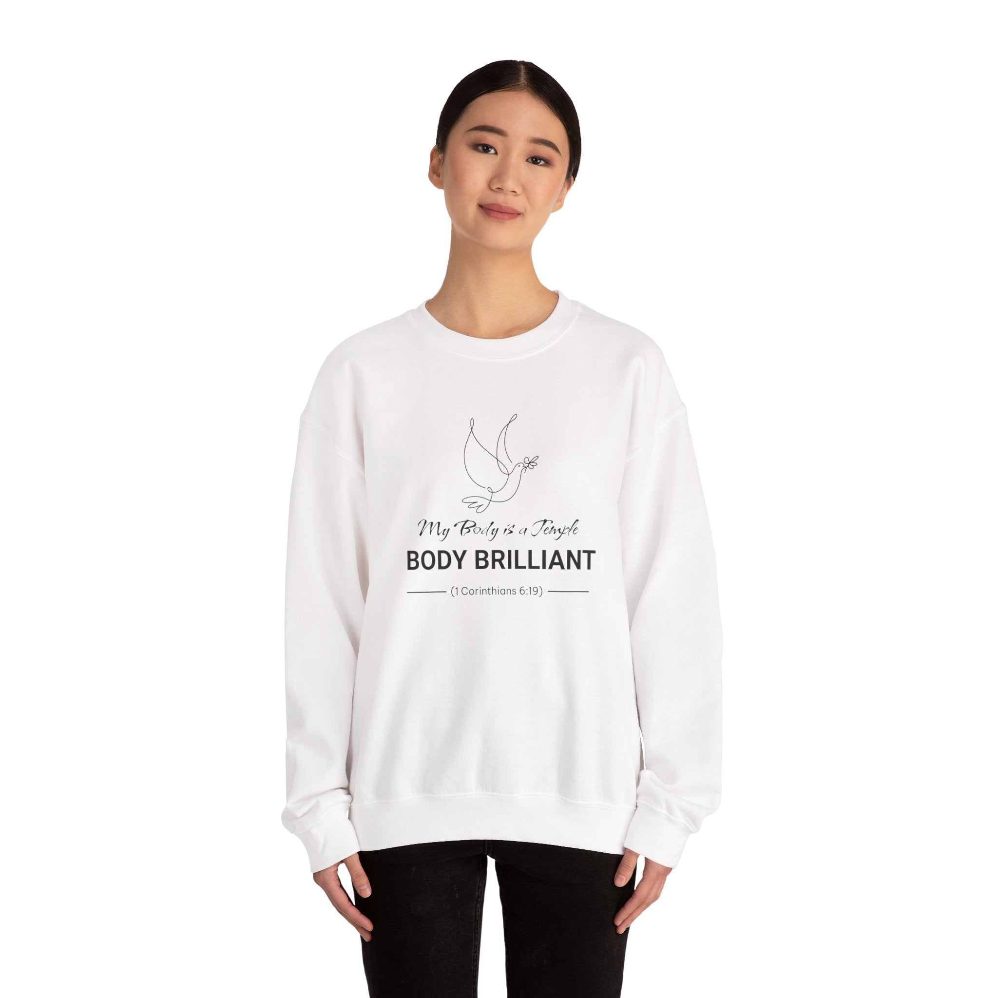 My Body is a Temple Sweatshirt | Inspirational Crewneck, Gift for Fitness Lovers, Motivational Apparel, Unisex Sweatshirt, Cozy Fitness Wear