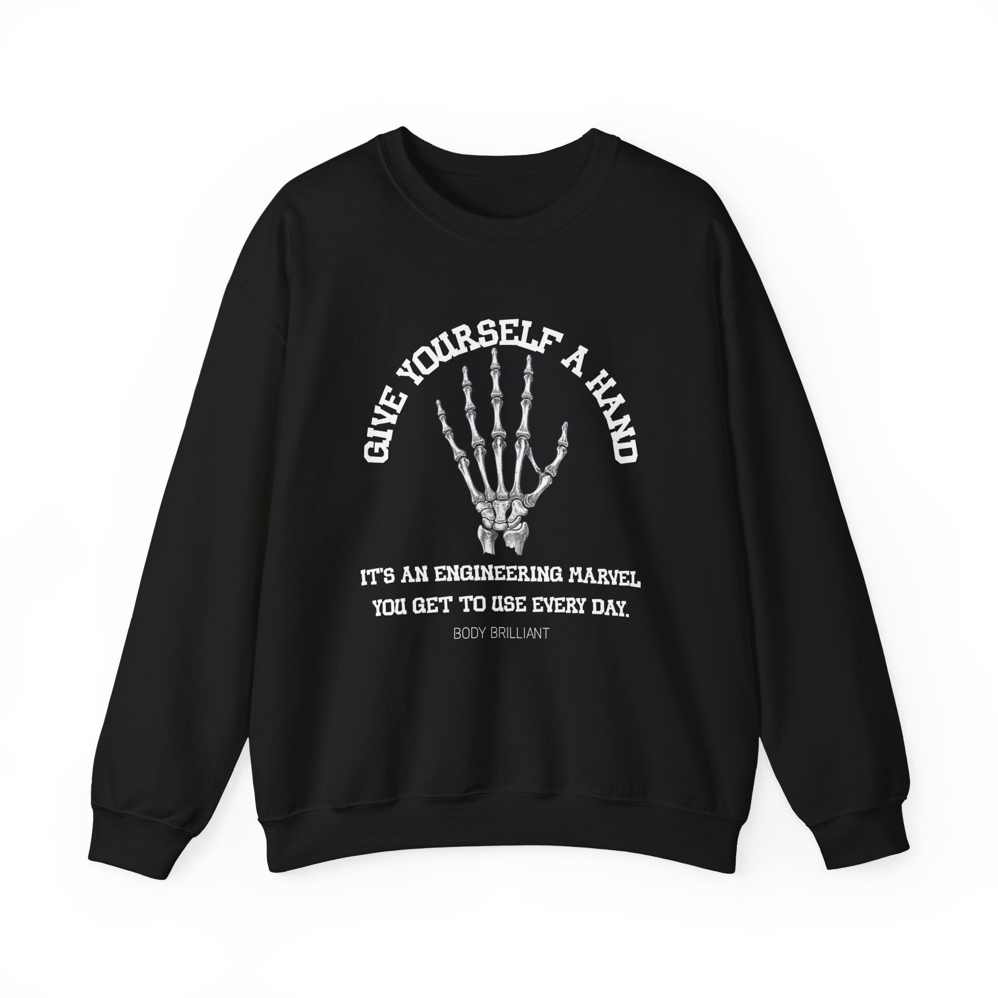 Give yourself a hand Sweatshirt | Inspirational Crewneck, Gift for Fitness Lovers, Motivational Apparel, Unisex Sweatshirt, Cozy Fitness Wear