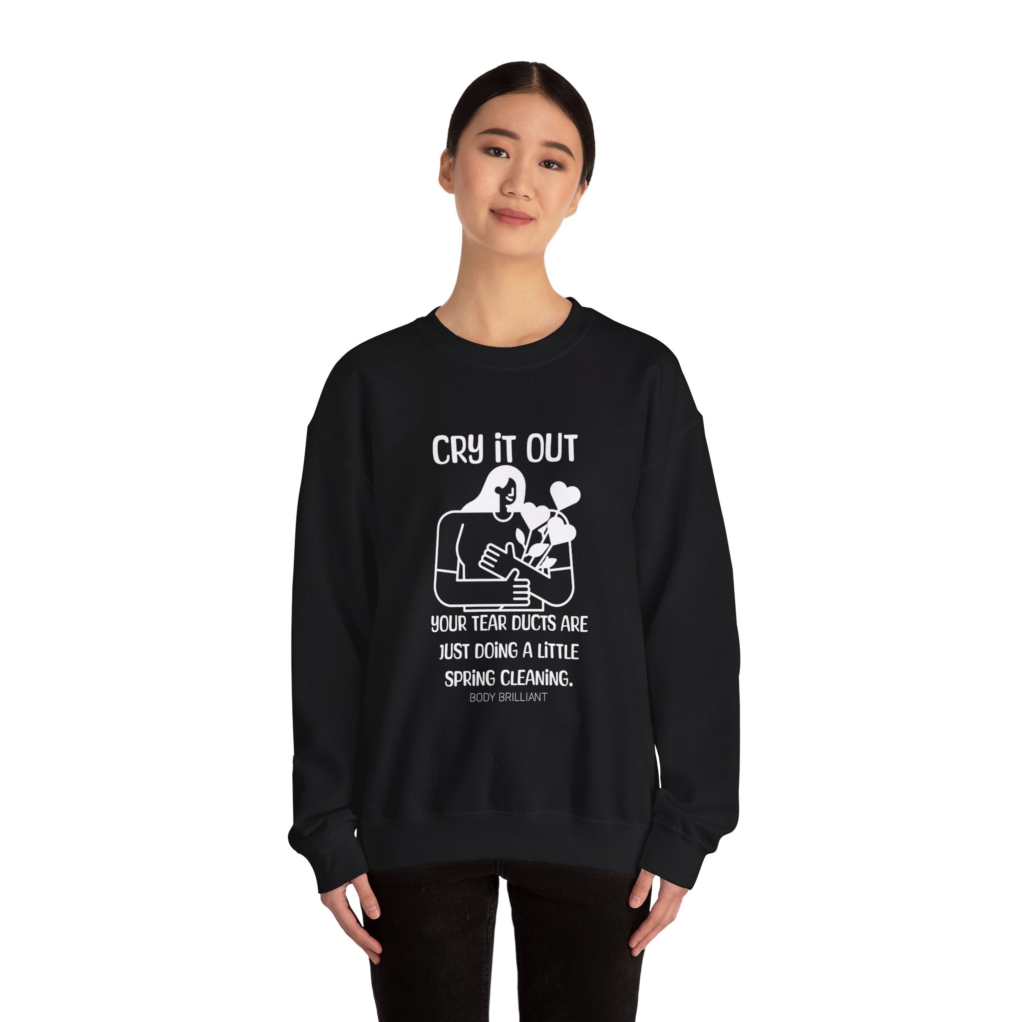 Cry it out Sweatshirt | Inspirational Crewneck, Gift for Fitness Lovers, Motivational Apparel, Unisex Sweatshirt, Cozy Fitness Wear