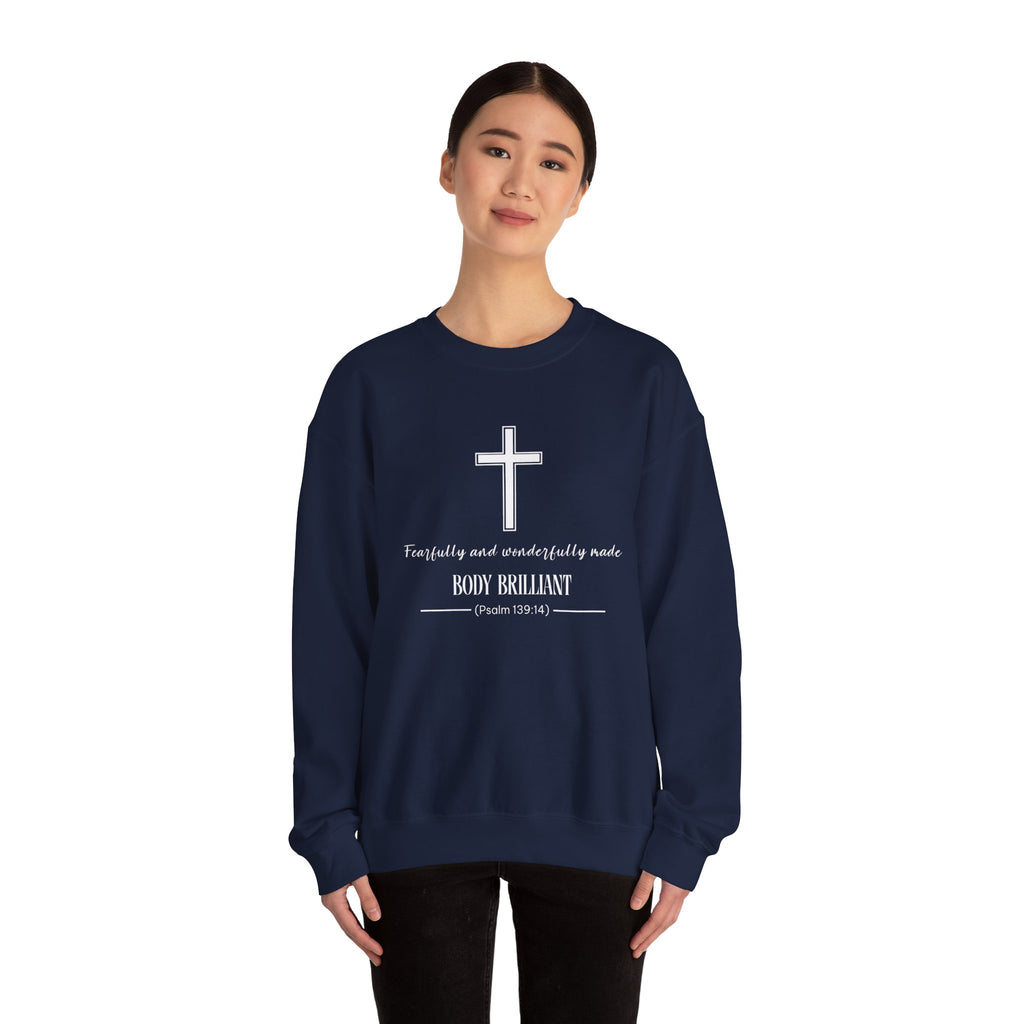Fearfully and Wonderfully Made Sweatshirt | Inspirational Crewneck, Gift for Fitness Lovers, Motivational Apparel, Unisex Sweatshirt, Cozy Fitness Wear