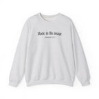 Made in his image Sweatshirt | Inspirational Crewneck, Gift for Fitness Lovers, Motivational Apparel, Unisex Sweatshirt, Cozy Fitness Wear