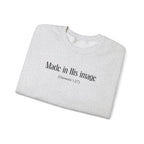 Made in his image Sweatshirt | Inspirational Crewneck, Gift for Fitness Lovers, Motivational Apparel, Unisex Sweatshirt, Cozy Fitness Wear
