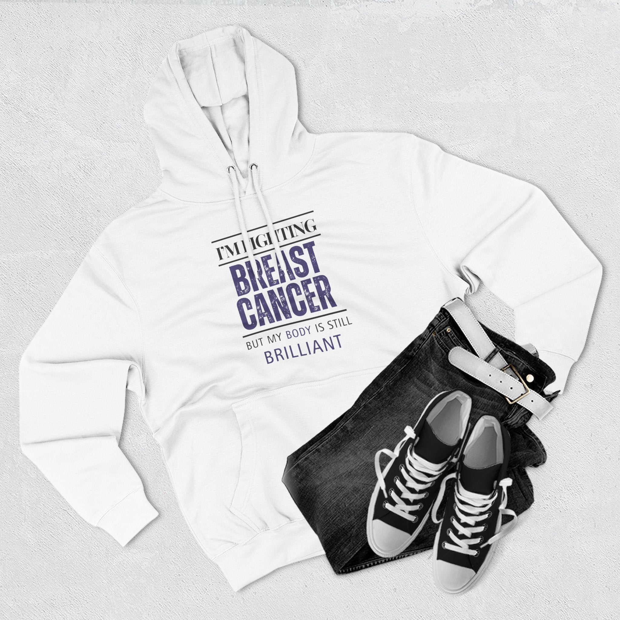 I'm fighting breast cancer Hoodie, Unisex Sweatshirt, Casual Wear, Gift for Her, Fall Fashion, Holiday Gift