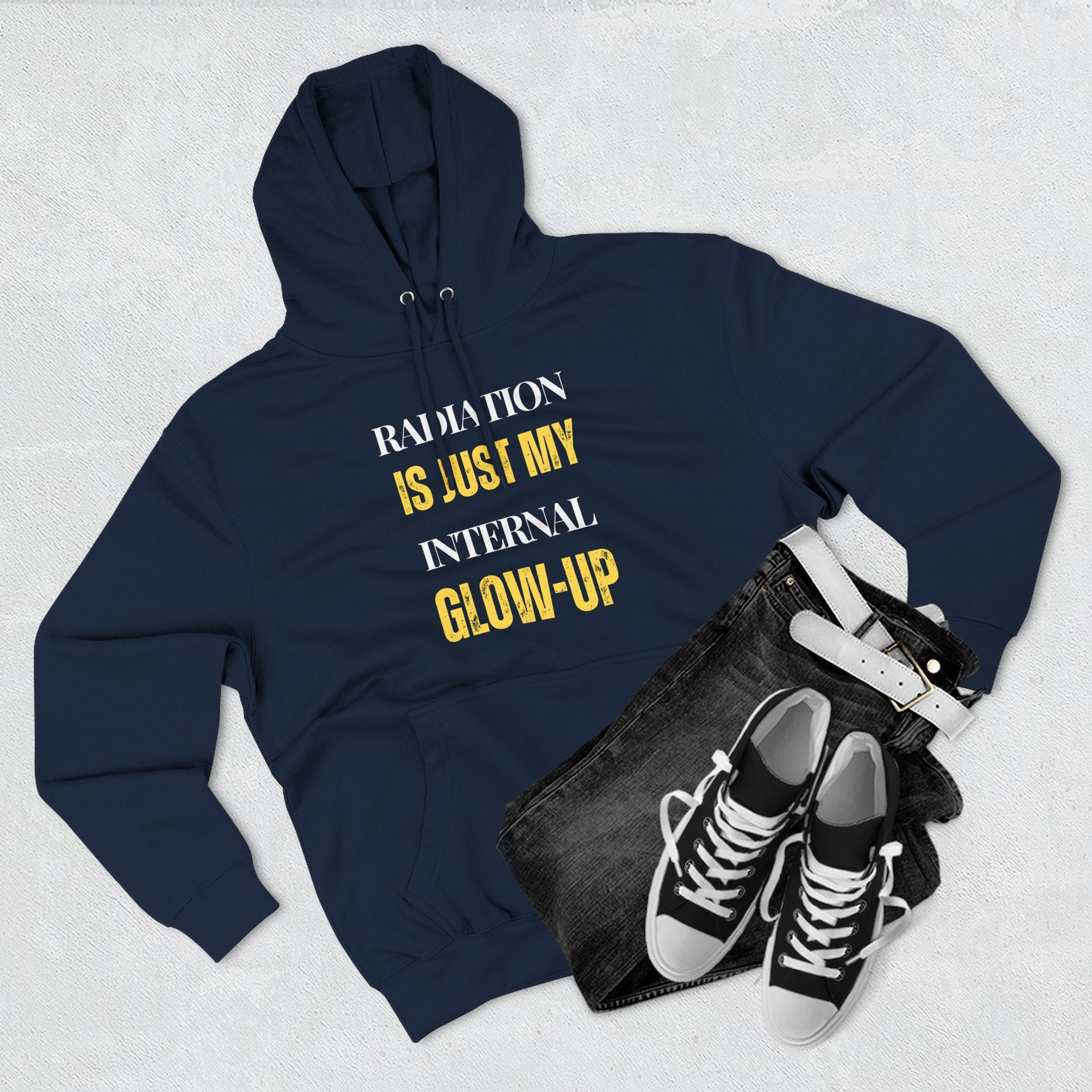 Radiation is just my internal glow-up Hoodie, Unisex Sweatshirt, Casual Wear, Gift for Her, Fall Fashion, Holiday Gift