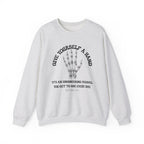 Give yourself a hand Sweatshirt | Inspirational Crewneck, Gift for Fitness Lovers, Motivational Apparel, Unisex Sweatshirt, Cozy Fitness Wear