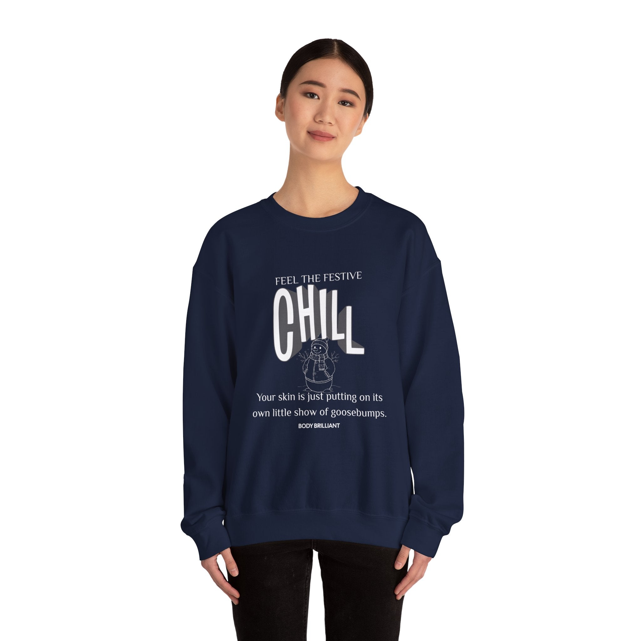Feel the festive chill Sweatshirt | Inspirational Crewneck, Gift for Fitness Lovers, Motivational Apparel, Unisex Sweatshirt, Cozy Fitness Wear
