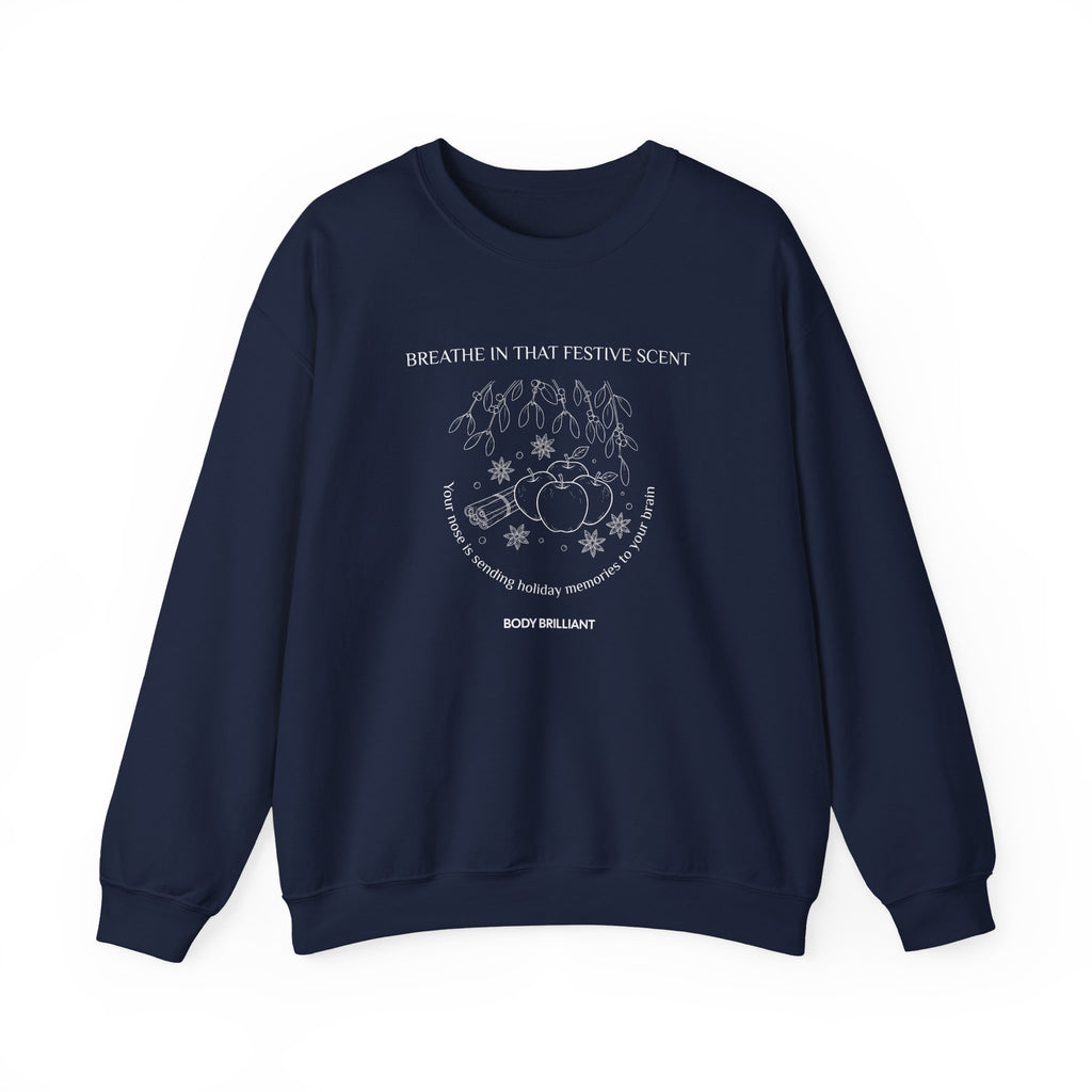 Breathe in that festive scent Sweatshirt | Inspirational Crewneck, Gift for Fitness Lovers, Motivational Apparel, Unisex Sweatshirt, Cozy Fitness Wear