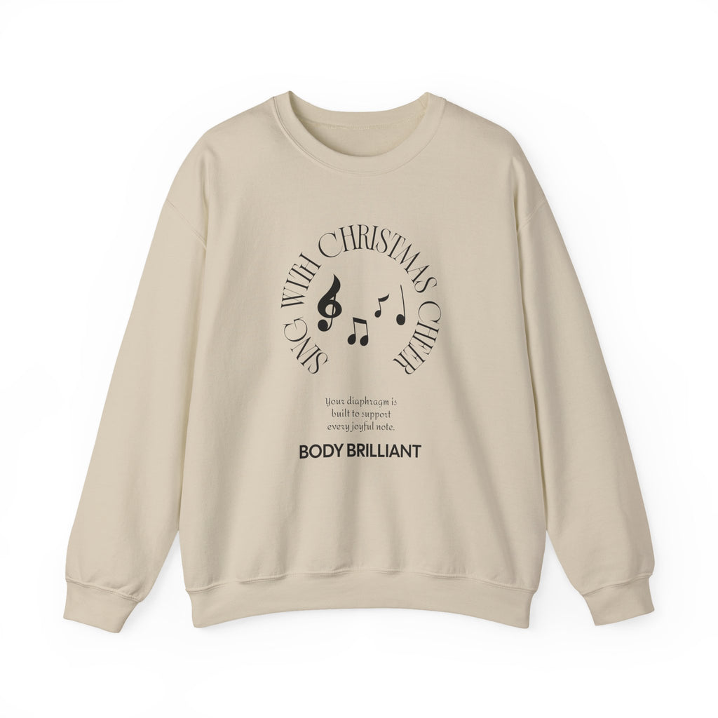 Sing with Christmas cheer Sweatshirt | Inspirational Crewneck, Gift for Fitness Lovers, Motivational Apparel, Unisex Sweatshirt, Cozy Fitness Wear