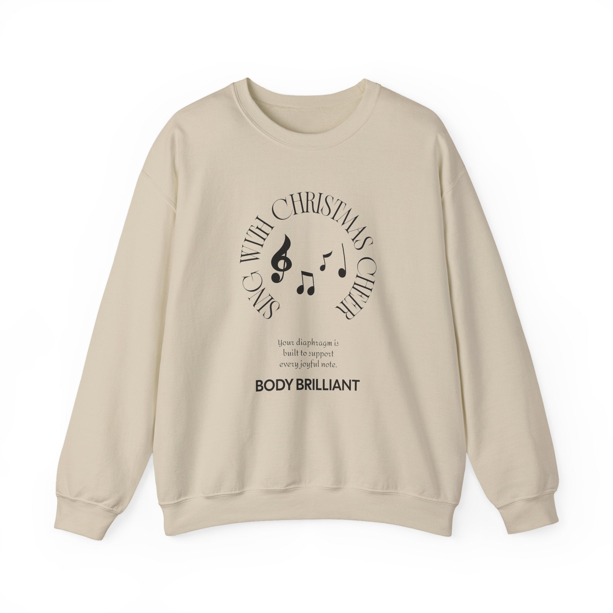 Sing with Christmas cheer Sweatshirt | Inspirational Crewneck, Gift for Fitness Lovers, Motivational Apparel, Unisex Sweatshirt, Cozy Fitness Wear