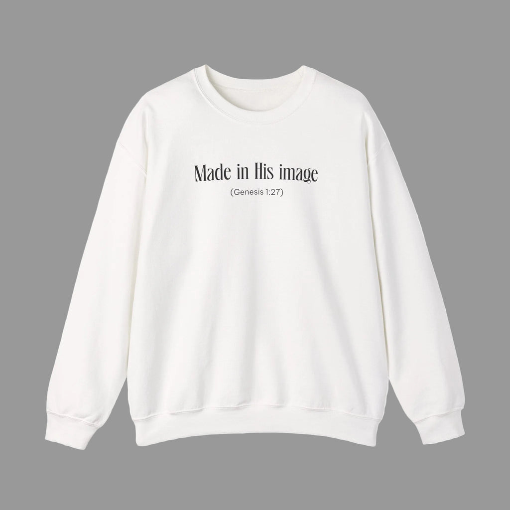 Made in his image Sweatshirt | Inspirational Crewneck, Gift for Fitness Lovers, Motivational Apparel, Unisex Sweatshirt, Cozy Fitness Wear