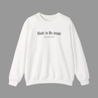 Made in his image Sweatshirt | Inspirational Crewneck, Gift for Fitness Lovers, Motivational Apparel, Unisex Sweatshirt, Cozy Fitness Wear