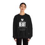 Open Your Heart Sweatshirt | Inspirational Crewneck, Gift for Fitness Lovers, Motivational Apparel, Unisex Sweatshirt, Cozy Fitness Wear
