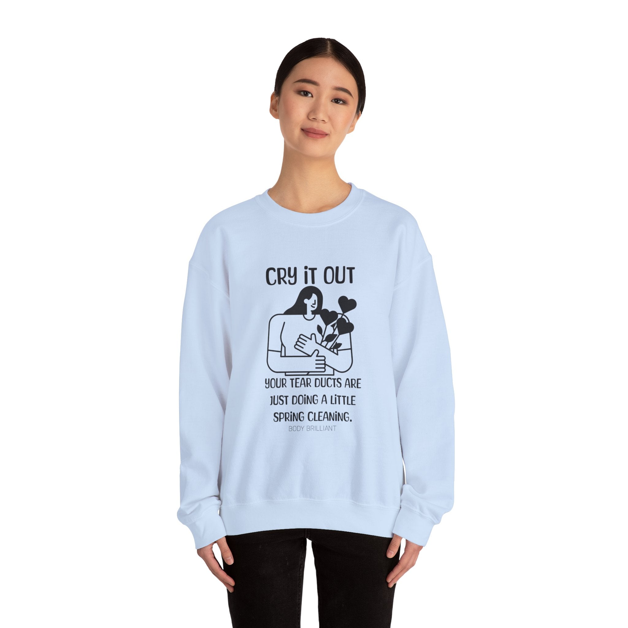 Cry it out Sweatshirt | Inspirational Crewneck, Gift for Fitness Lovers, Motivational Apparel, Unisex Sweatshirt, Cozy Fitness Wear