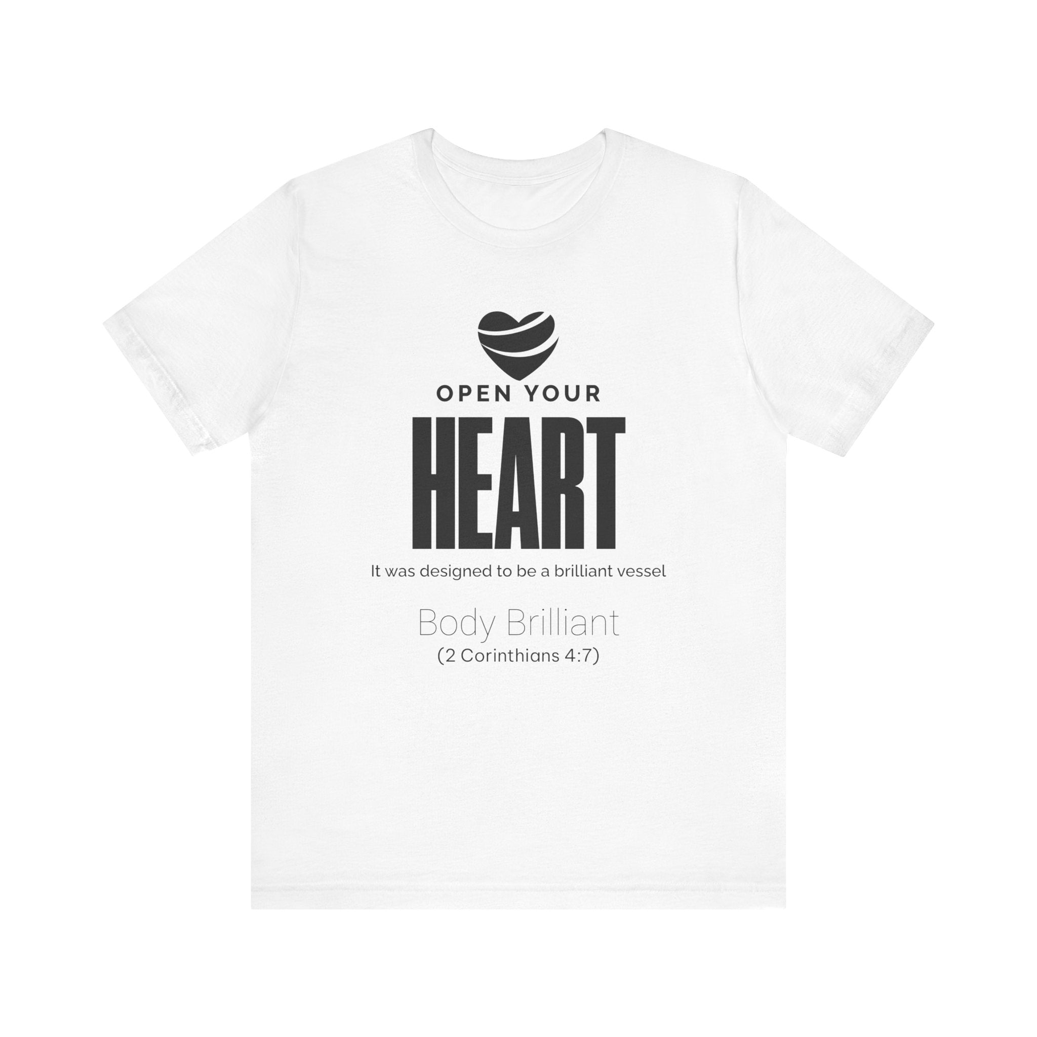 Open Your Heart Inspirational Tee, Unisex Jersey Shirt, Motivational Gift, Spiritual Apparel, Perfect for Everyday Wear
