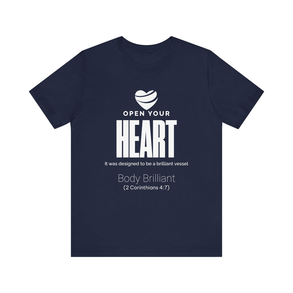 Open Your Heart Inspirational Tee, Unisex Jersey Shirt, Motivational Gift, Spiritual Apparel, Perfect for Everyday Wear