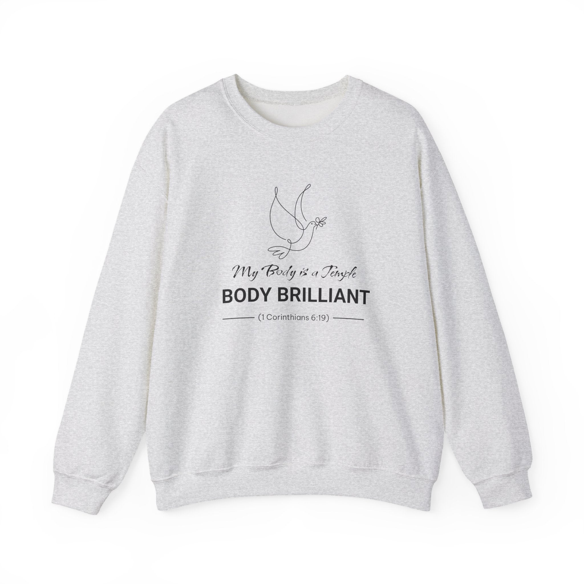 My Body is a Temple Sweatshirt | Inspirational Crewneck, Gift for Fitness Lovers, Motivational Apparel, Unisex Sweatshirt, Cozy Fitness Wear