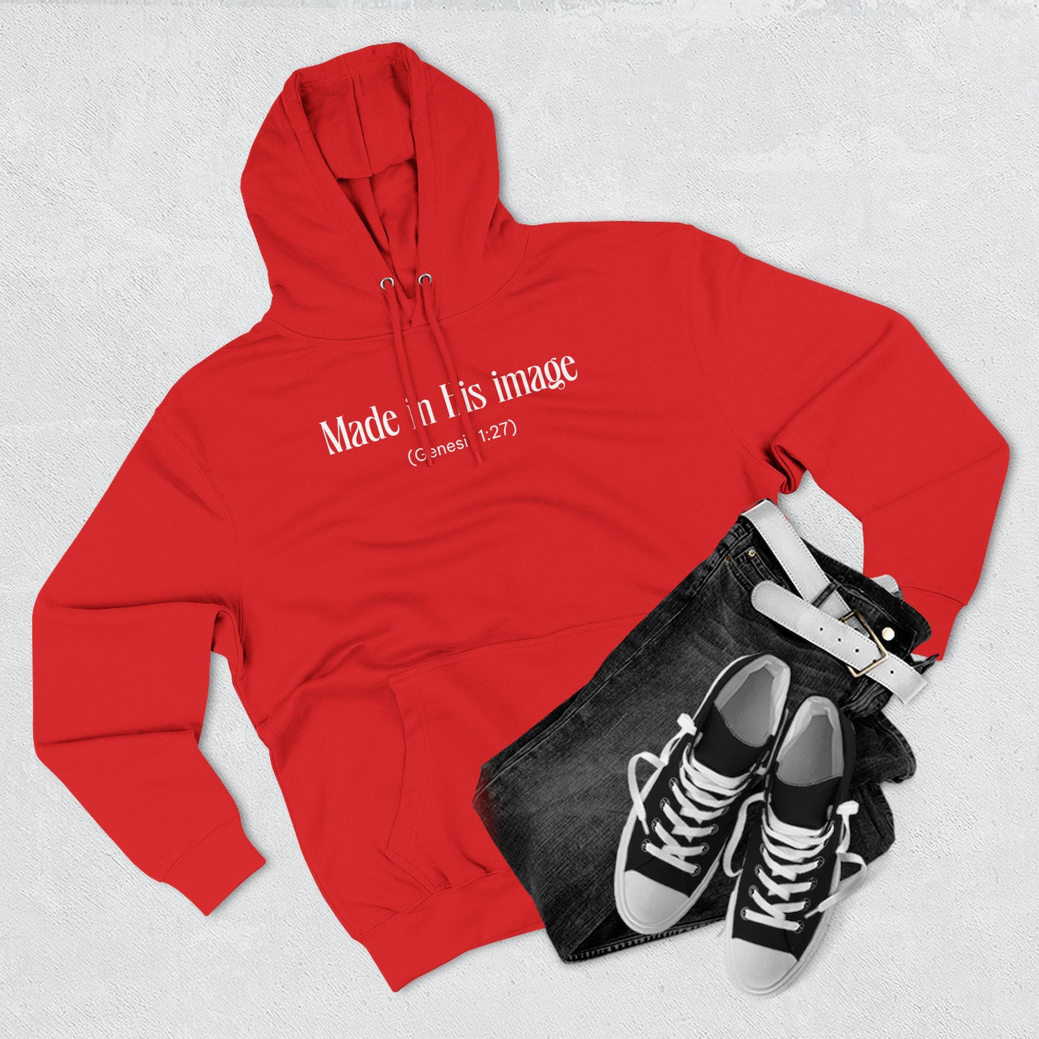 Made in his image Hoodie, Unisex Sweatshirt, Casual Wear, Gift for Her, Fall Fashion, Holiday Gift