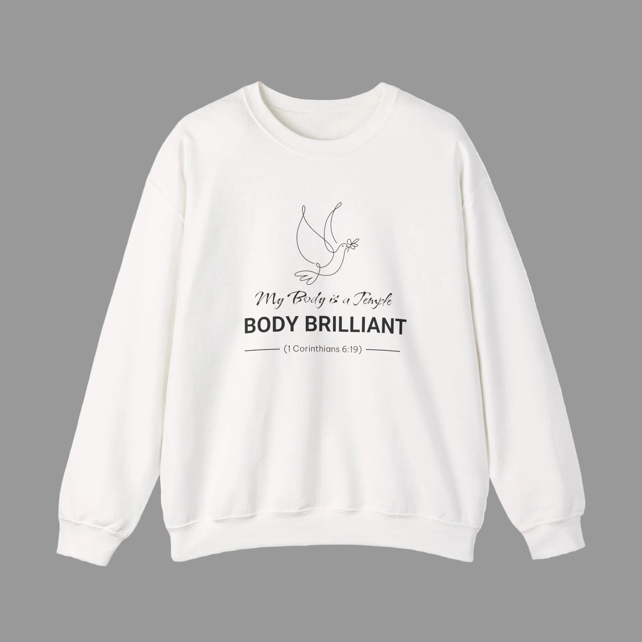 My Body is a Temple Sweatshirt | Inspirational Crewneck, Gift for Fitness Lovers, Motivational Apparel, Unisex Sweatshirt, Cozy Fitness Wear
