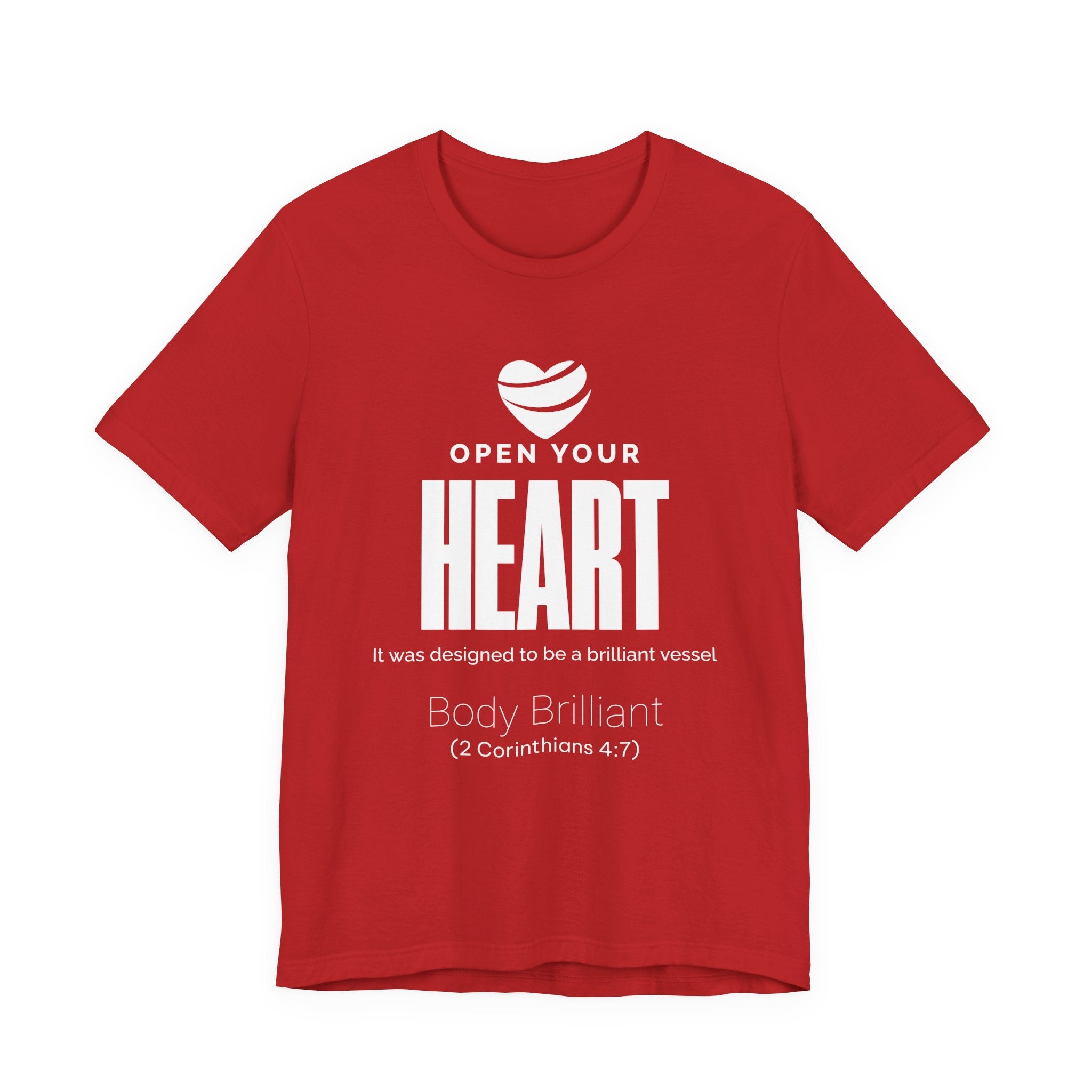 Open Your Heart Inspirational Tee, Unisex Jersey Shirt, Motivational Gift, Spiritual Apparel, Perfect for Everyday Wear