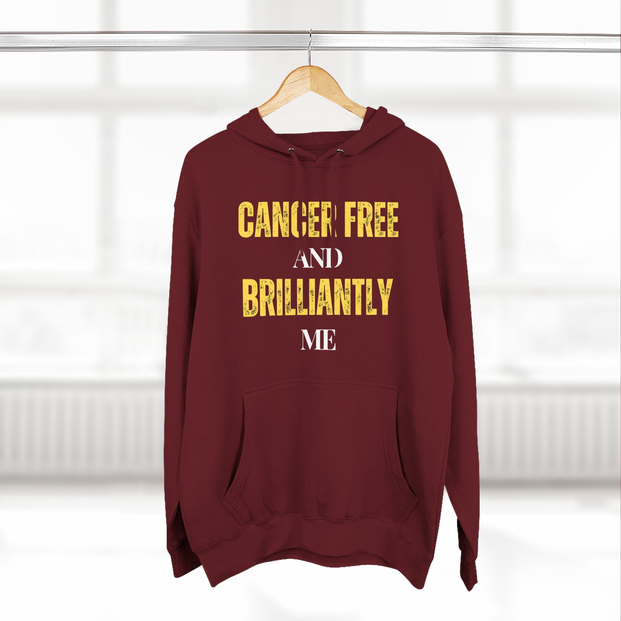Cancer-free and brilliantly me Hoodie, Unisex Sweatshirt, Casual Wear, Gift for Her, Fall Fashion, Holiday Gift