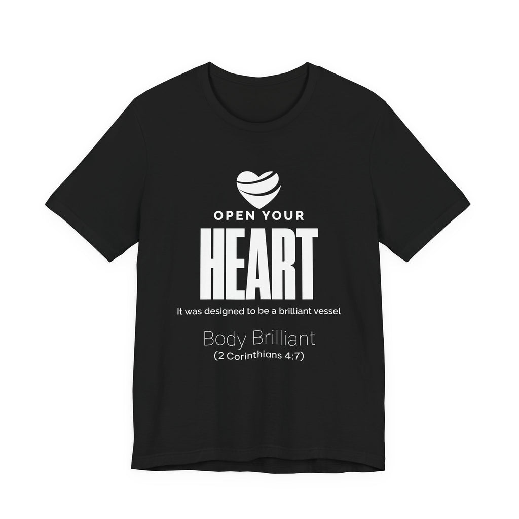 Open Your Heart Inspirational Tee, Unisex Jersey Shirt, Motivational Gift, Spiritual Apparel, Perfect for Everyday Wear