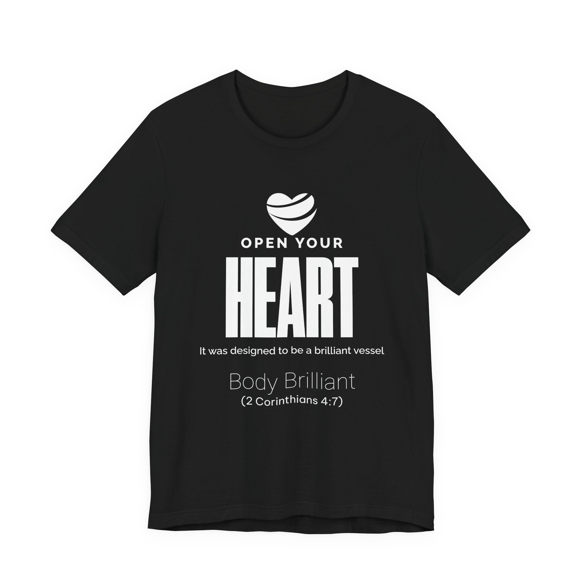 Open Your Heart Inspirational Tee, Unisex Jersey Shirt, Motivational Gift, Spiritual Apparel, Perfect for Everyday Wear