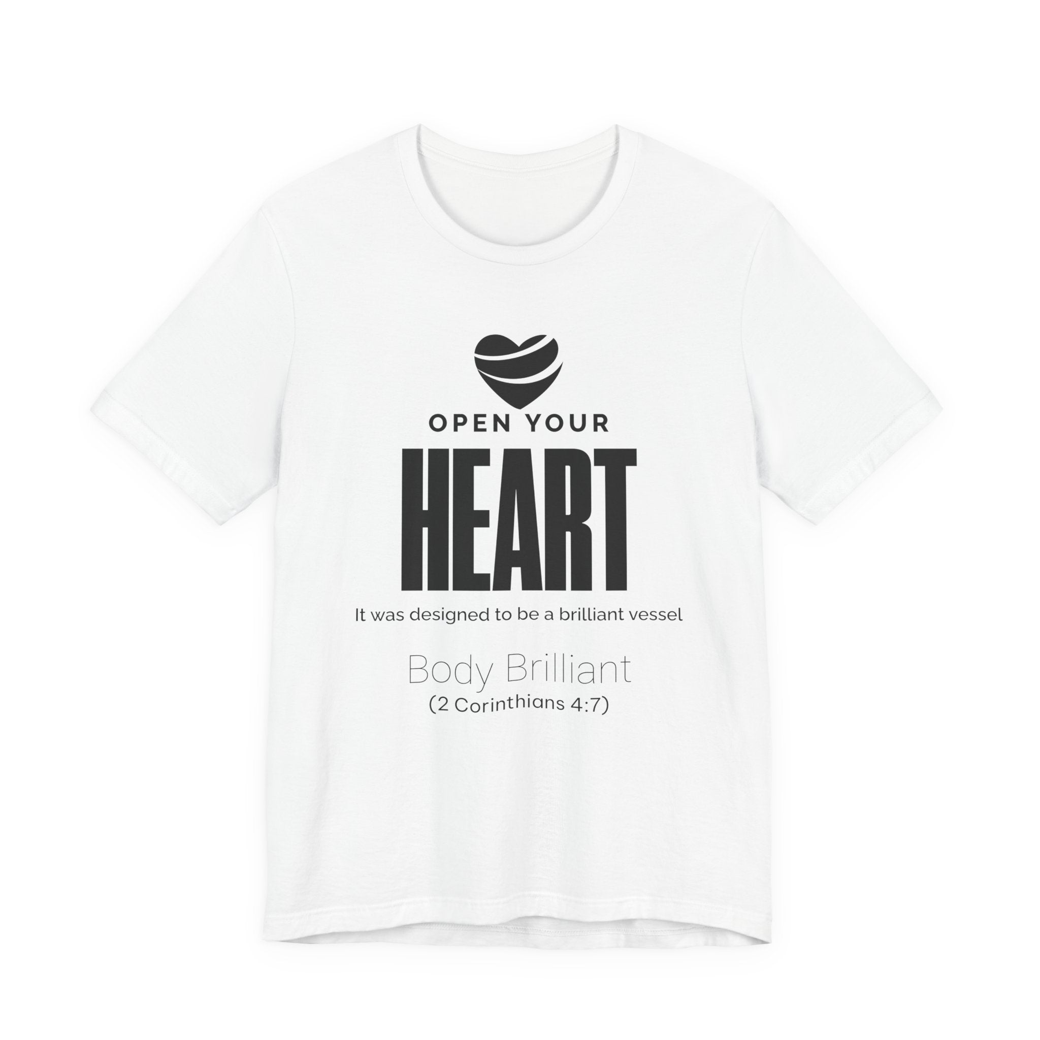 Open Your Heart Inspirational Tee, Unisex Jersey Shirt, Motivational Gift, Spiritual Apparel, Perfect for Everyday Wear