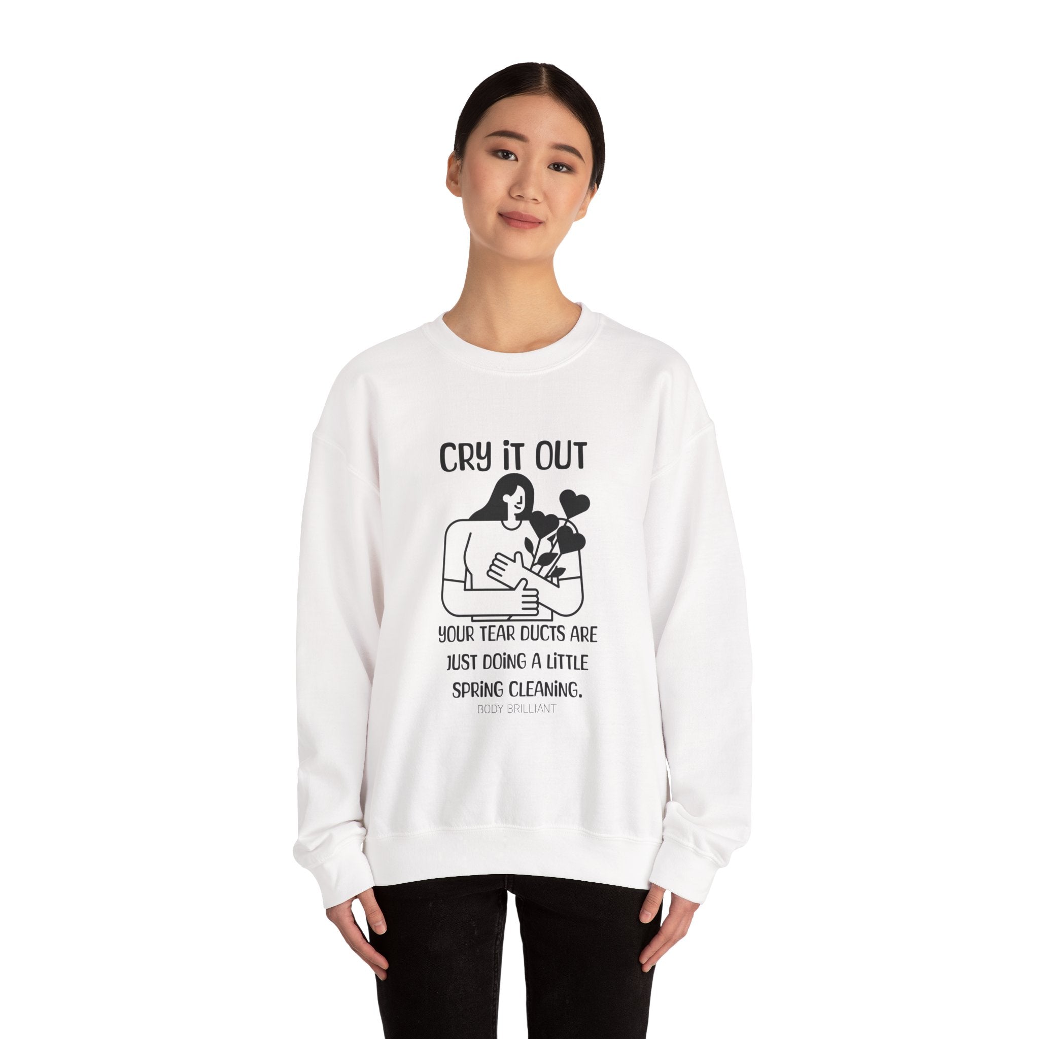 Cry it out Sweatshirt | Inspirational Crewneck, Gift for Fitness Lovers, Motivational Apparel, Unisex Sweatshirt, Cozy Fitness Wear