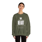 Open Your Heart Sweatshirt | Inspirational Crewneck, Gift for Fitness Lovers, Motivational Apparel, Unisex Sweatshirt, Cozy Fitness Wear