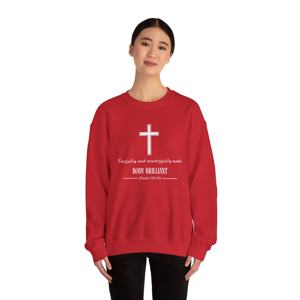 Fearfully and Wonderfully Made Sweatshirt | Inspirational Crewneck, Gift for Fitness Lovers, Motivational Apparel, Unisex Sweatshirt, Cozy Fitness Wear