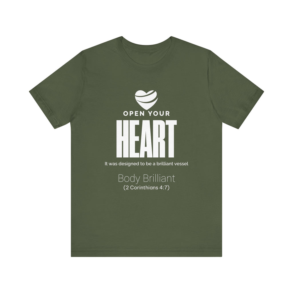 Open Your Heart Inspirational Tee, Unisex Jersey Shirt, Motivational Gift, Spiritual Apparel, Perfect for Everyday Wear