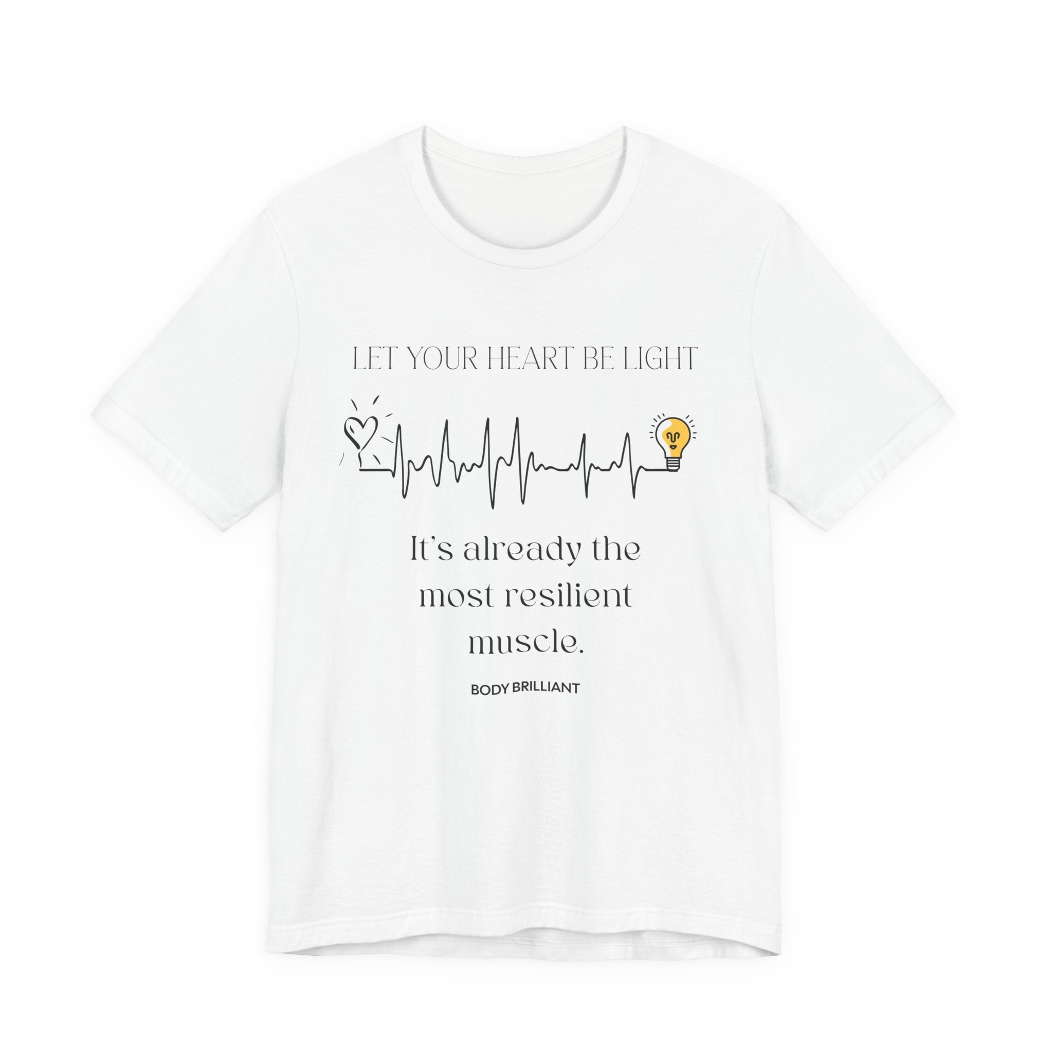 Let your heart be light Inspirational Tee, Unisex Jersey Shirt, Motivational Gift, Spiritual Apparel, Perfect for Everyday Wear