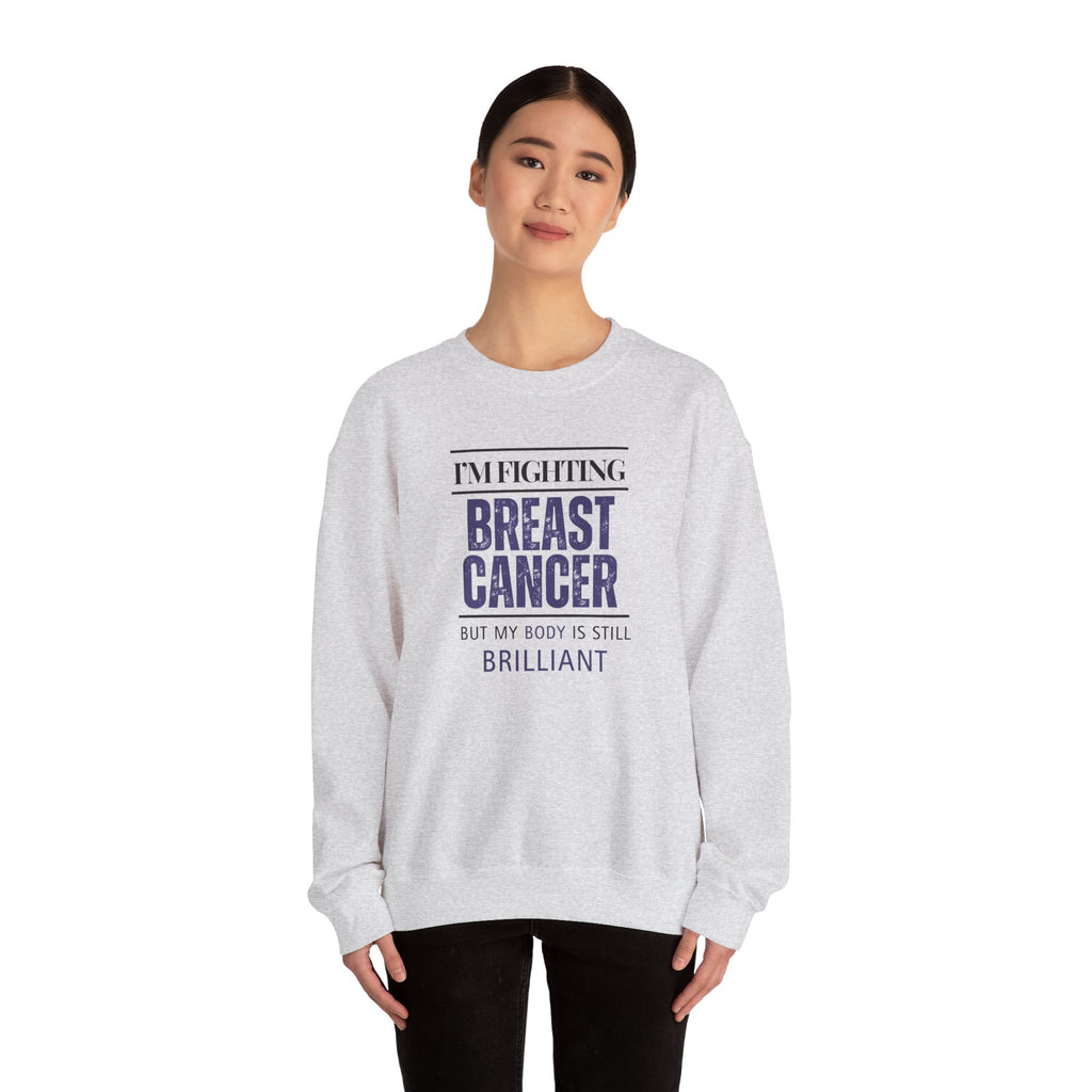 I'm fighting breast cancer Sweatshirt | Inspirational Crewneck, Gift for Fitness Lovers, Motivational Apparel, Unisex Sweatshirt, Cozy Fitness Wear