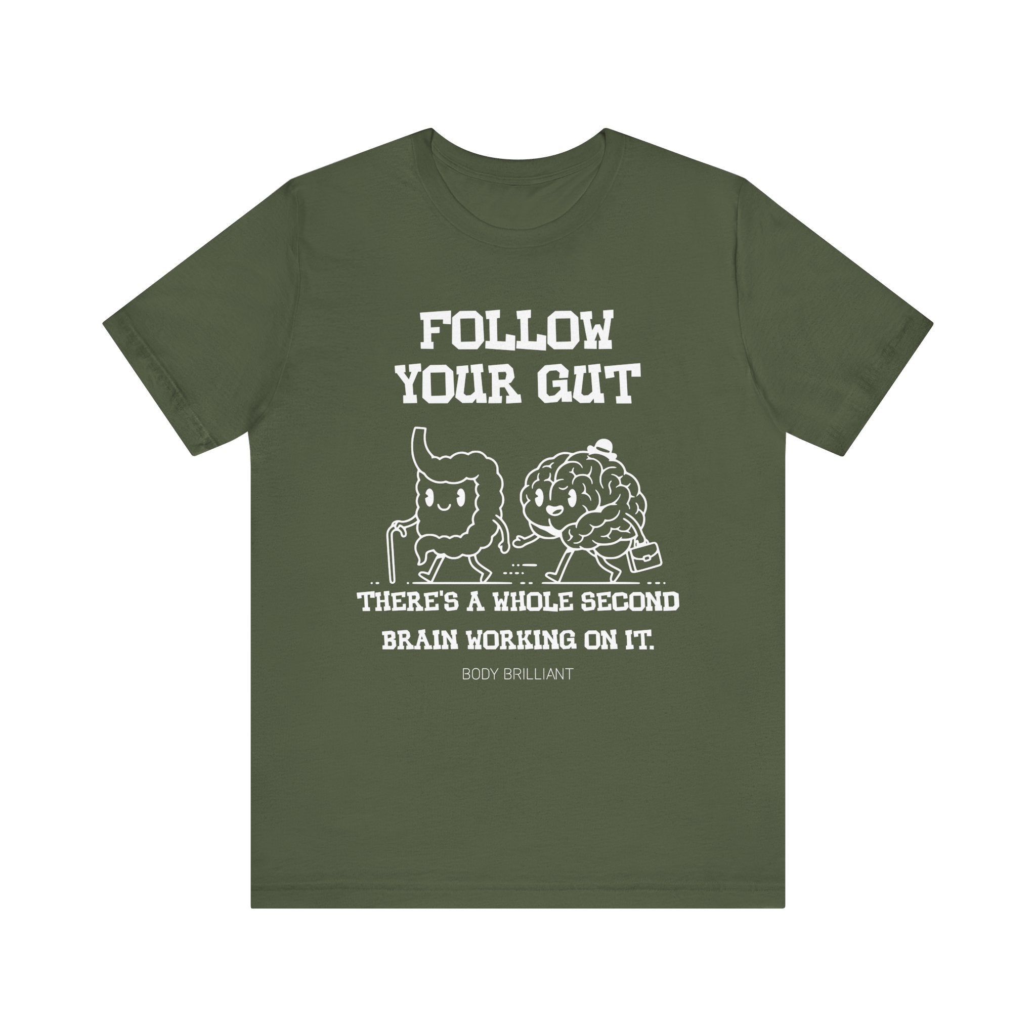 Follow your gut Inspirational Tee, Unisex Jersey Shirt, Motivational Gift, Spiritual Apparel, Perfect for Everyday Wear